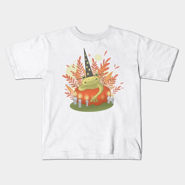 Magic frog Kids T-Shirt by Phantom Donut